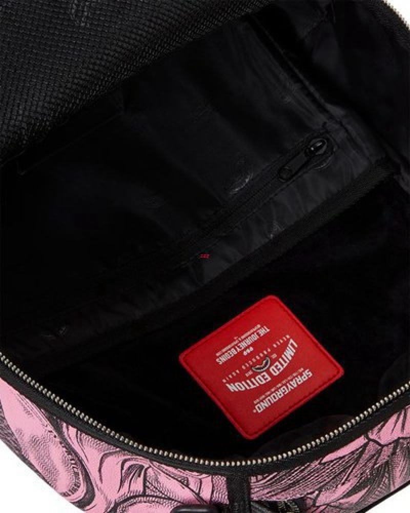 Pink Sprayground Society Of Sharks (Dlxv) Backpacks | 28705-VYTK