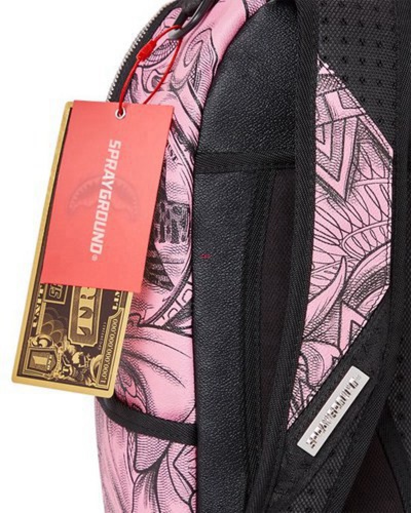 Pink Sprayground Society Of Sharks (Dlxv) Backpacks | 28705-VYTK