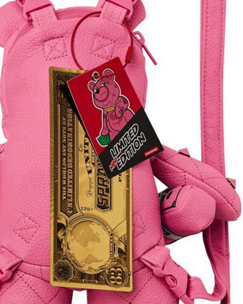 Pink Sprayground Sorbet Stunna Bear Cub Backpacks | 06315-NKRH