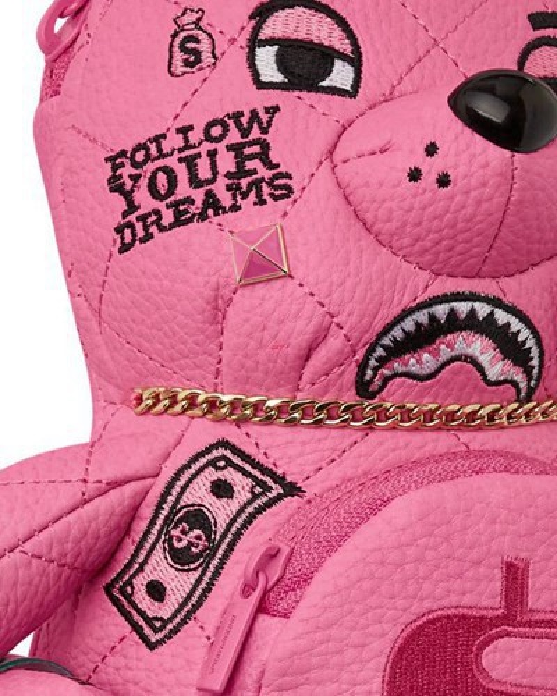 Pink Sprayground Sorbet Stunna Bear Cub Backpacks | 06315-NKRH