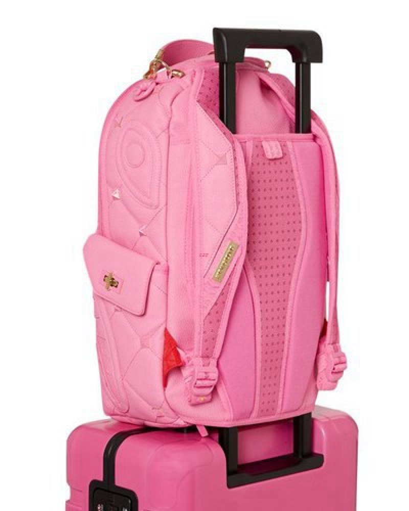 Pink Sprayground Sorbet Stunna Sharkitecture Hardshell Carry-on Luggage | 16258-XUVN