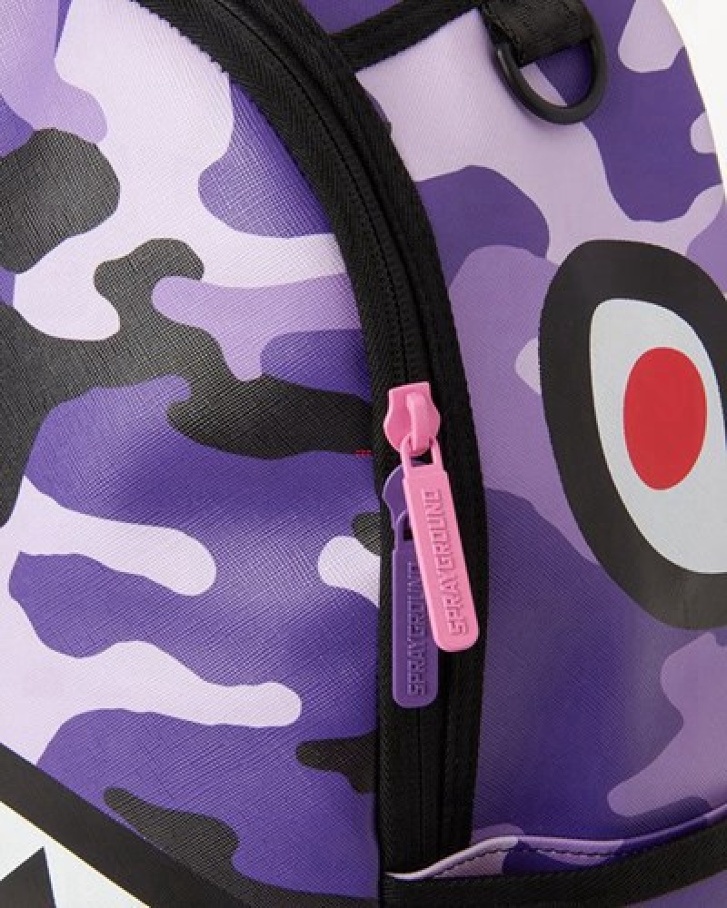 Pink Sprayground Split Camo Backpacks | 47986-ZPHC