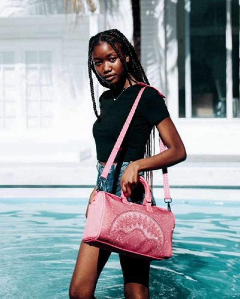 Pink Sprayground Starlet Trinity Mini Duffle Bags | 98321-CRLP