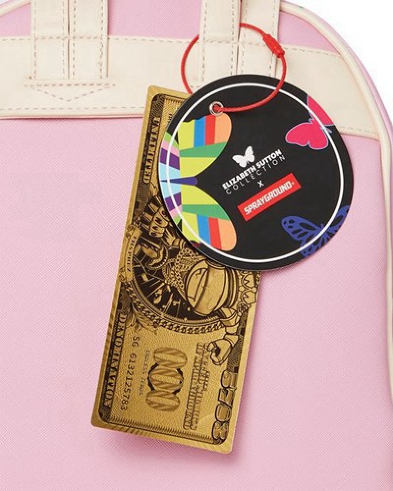 Pink Sprayground Sutton Money Bands Savage Backpacks | 09138-ORAN