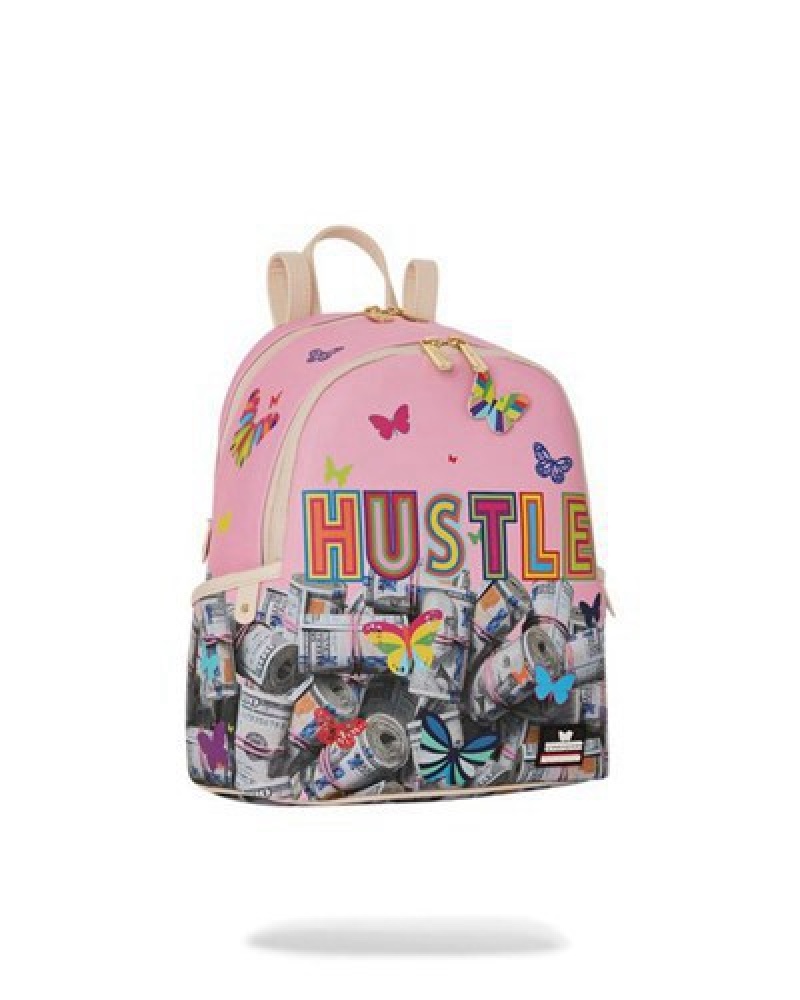 Pink Sprayground Sutton Money Bands Savage Backpacks | 09138-ORAN