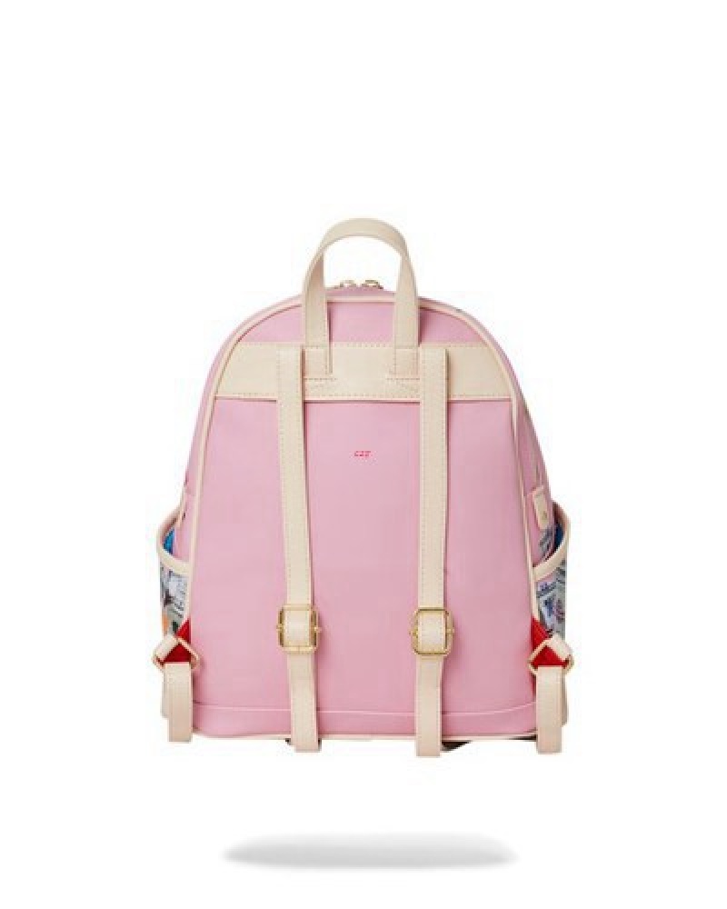 Pink Sprayground Sutton Money Bands Savage Backpacks | 09138-ORAN