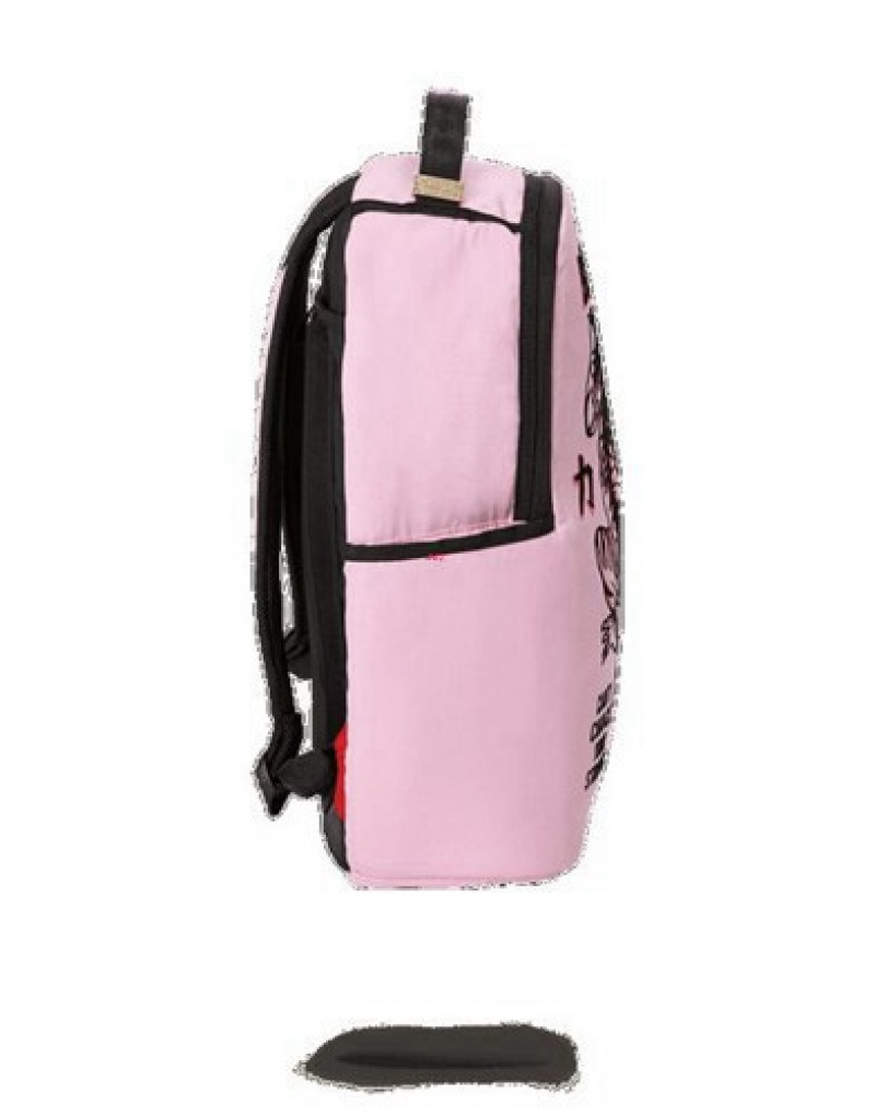 Pink Sprayground Tiger Style Backpacks | 56842-AZDK