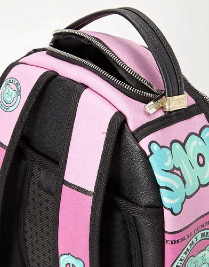 Pink Sprayground Yummy Money (Asian Doll) Backpacks | 25968-KRSQ