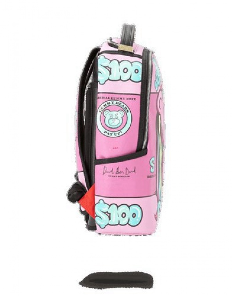 Pink Sprayground Yummy Money (Asian Doll) Backpacks | 25968-KRSQ