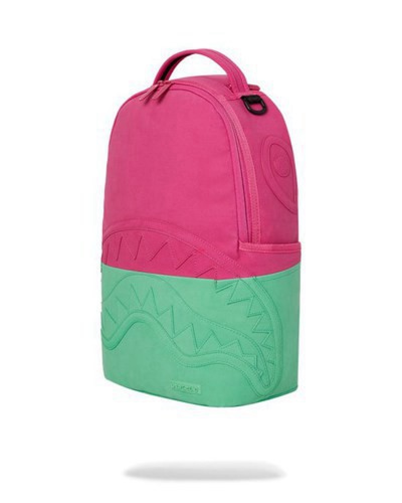 Pink / Green Sprayground Motto Gelato (Dlxv) Backpacks | 10367-SRPG