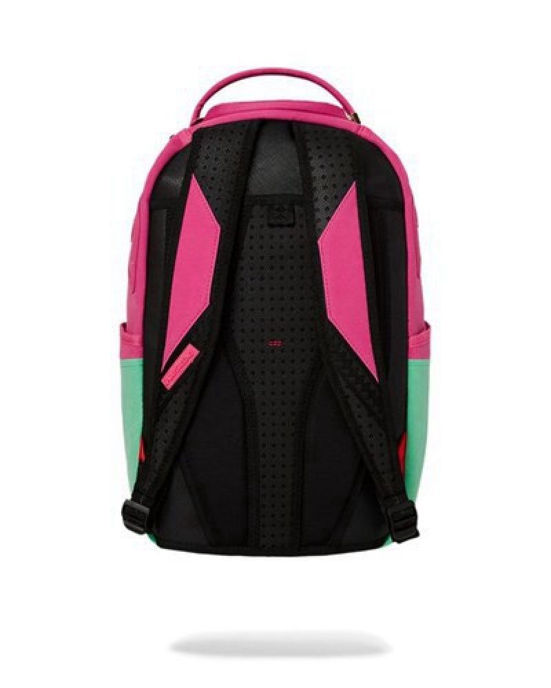 Pink / Green Sprayground Motto Gelato (Dlxv) Backpacks | 10367-SRPG