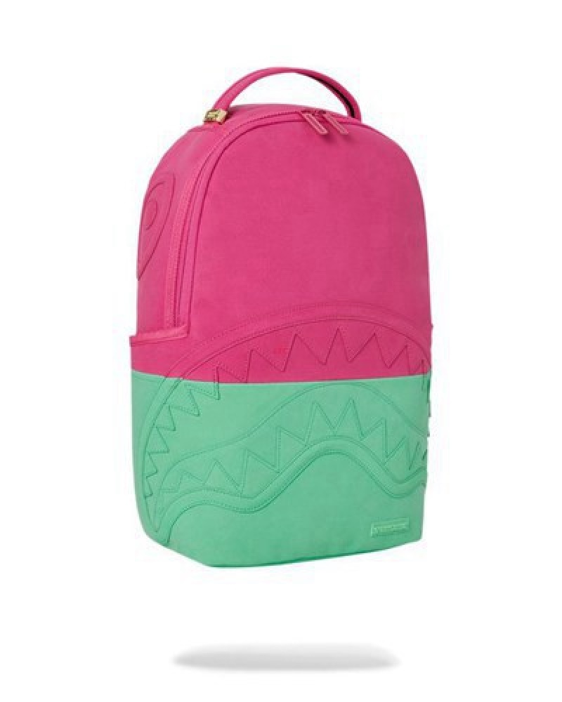 Pink / Green Sprayground Motto Gelato (Dlxv) Backpacks | 10367-SRPG