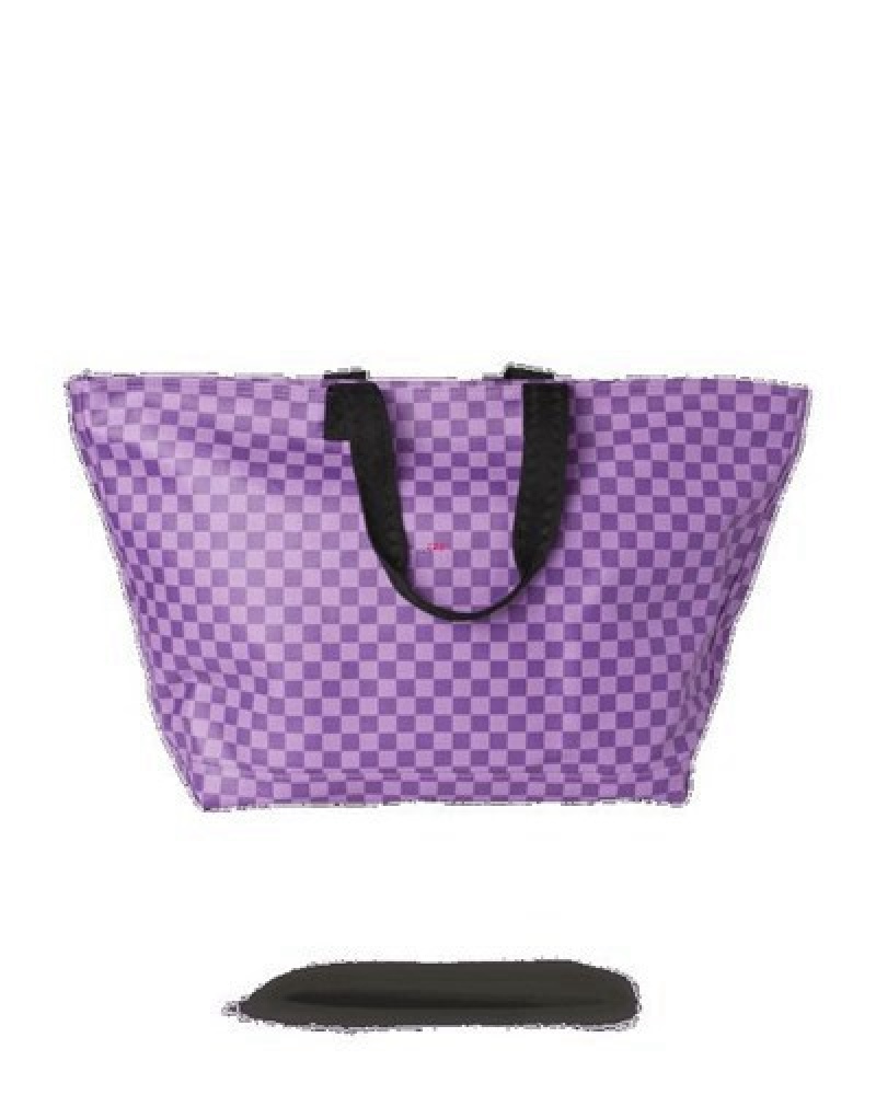 Purple Sprayground Animeyes Beach Tote Bags | 68273-BFYJ