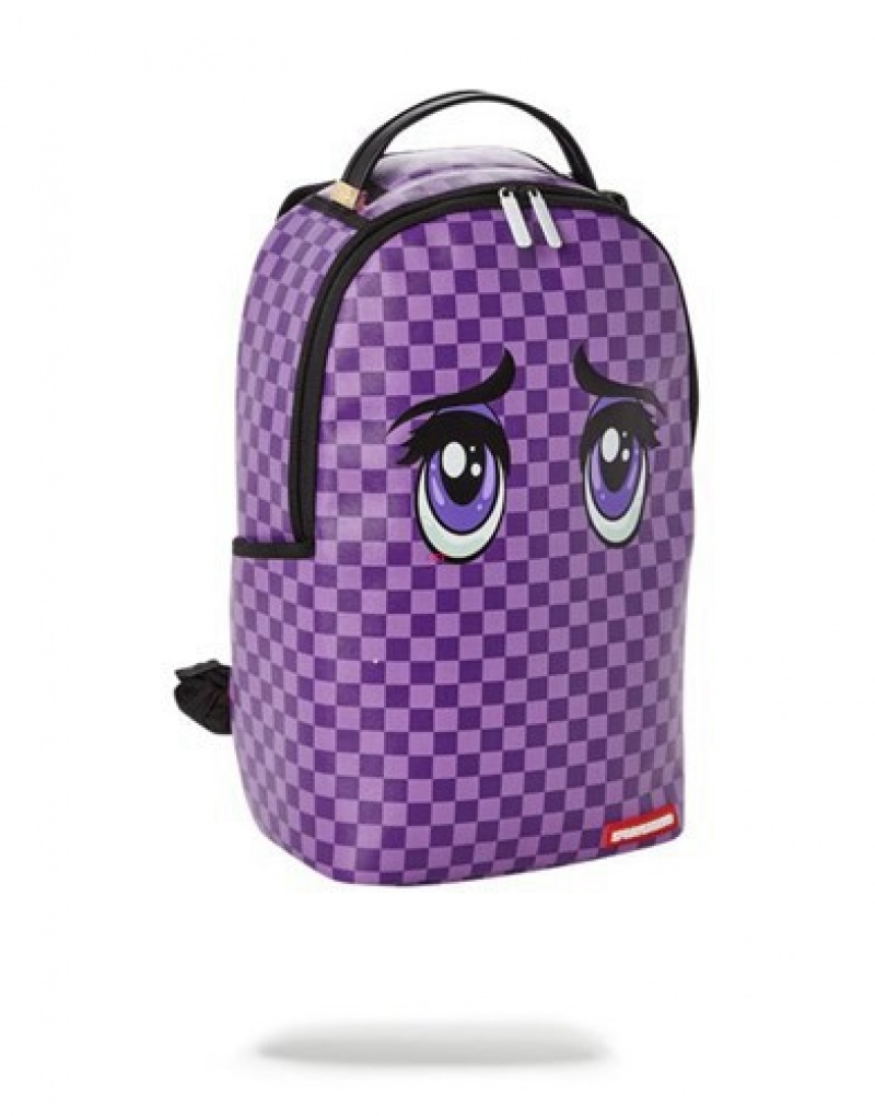 Purple Sprayground Animeyes Dlxv Backpacks | 98516-KVCA