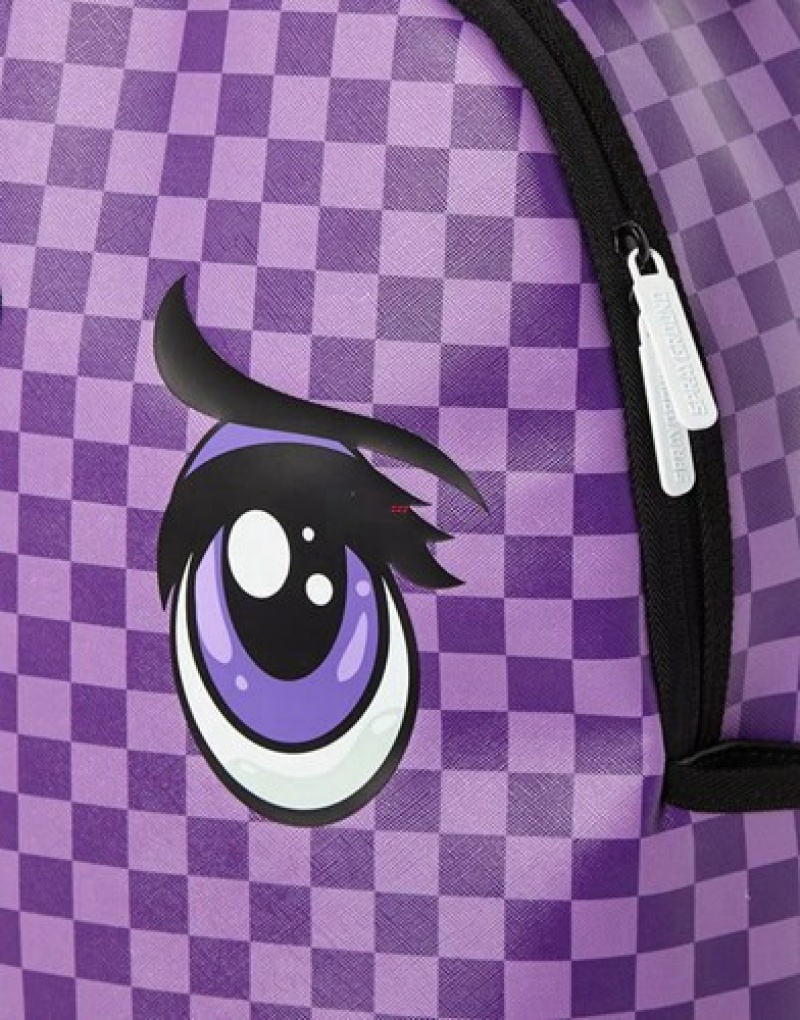 Purple Sprayground Animeyes Dlxv Backpacks | 98516-KVCA