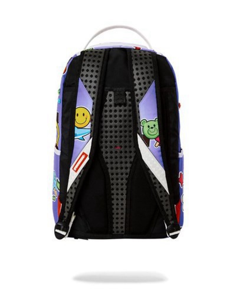 Purple Sprayground Blah! Backpacks | 32846-MVIZ