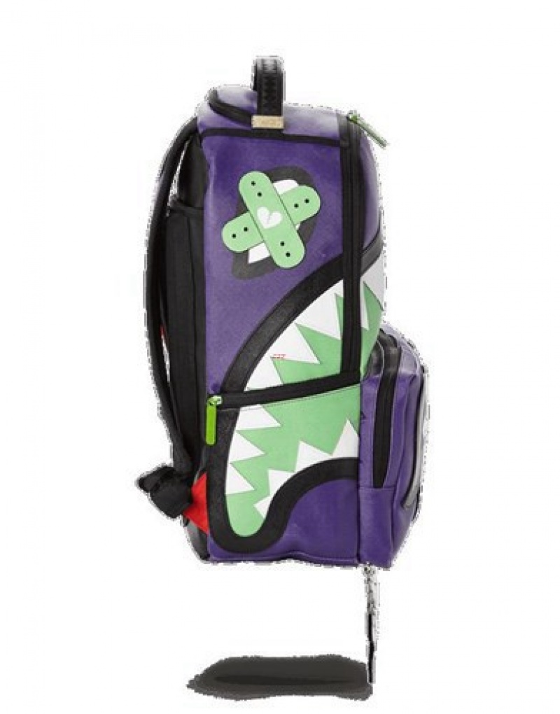 Purple Sprayground Cazzu Backpacks | 75412-ROMB