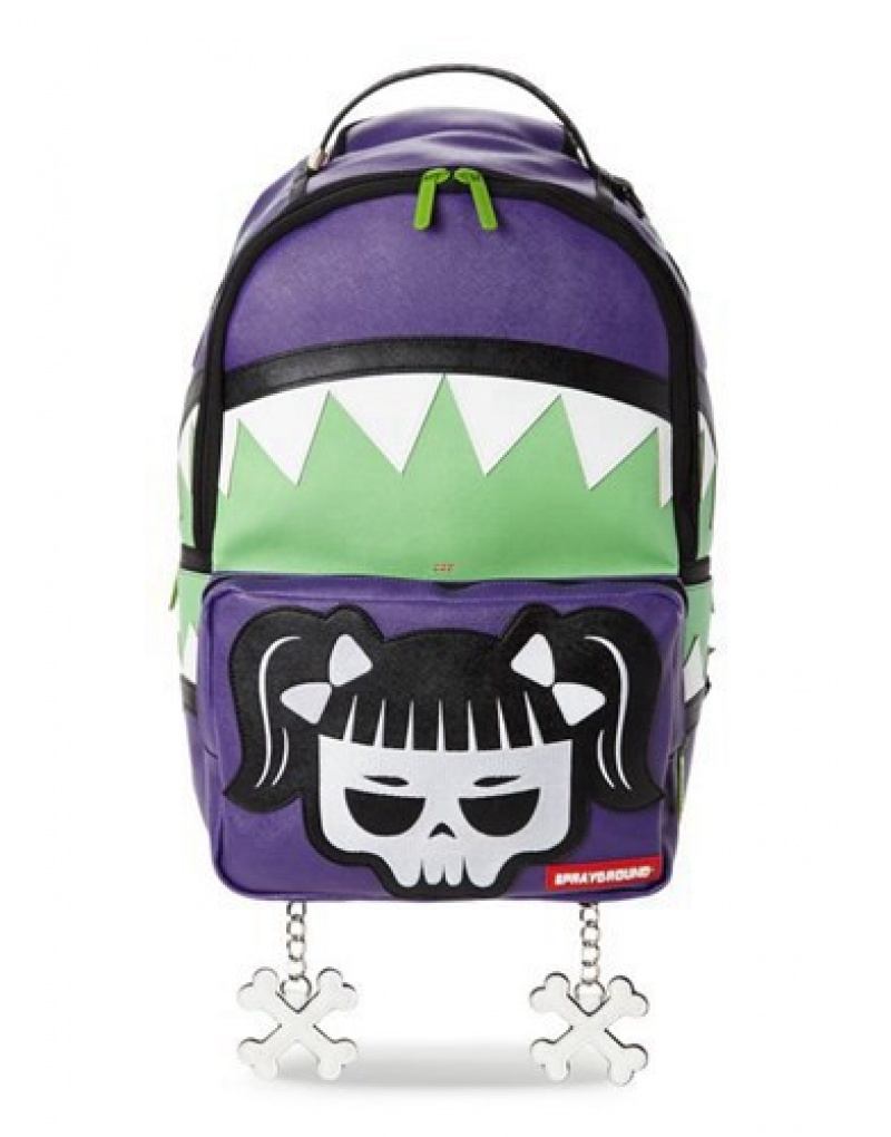 Purple Sprayground Cazzu Backpacks | 75412-ROMB