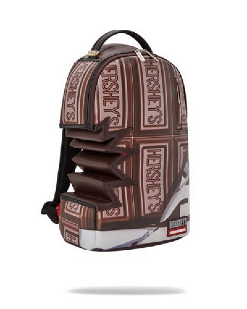 Purple Sprayground Hershey S Shark Bite Backpacks | 17623-ANRL