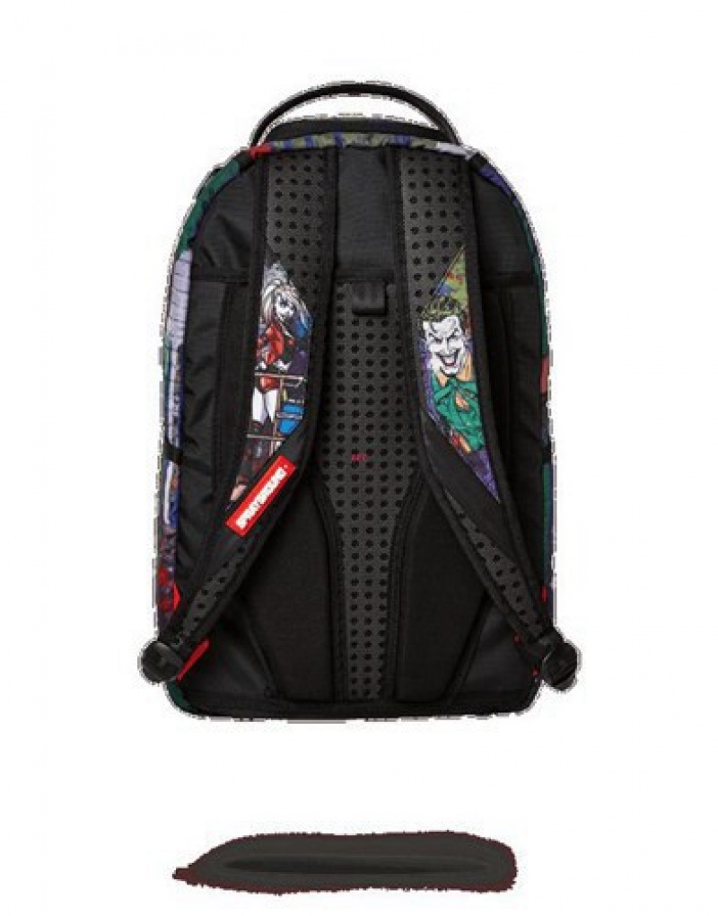 Purple Sprayground Joker Mural By Harley Quinn Backpacks | 19086-TXRN