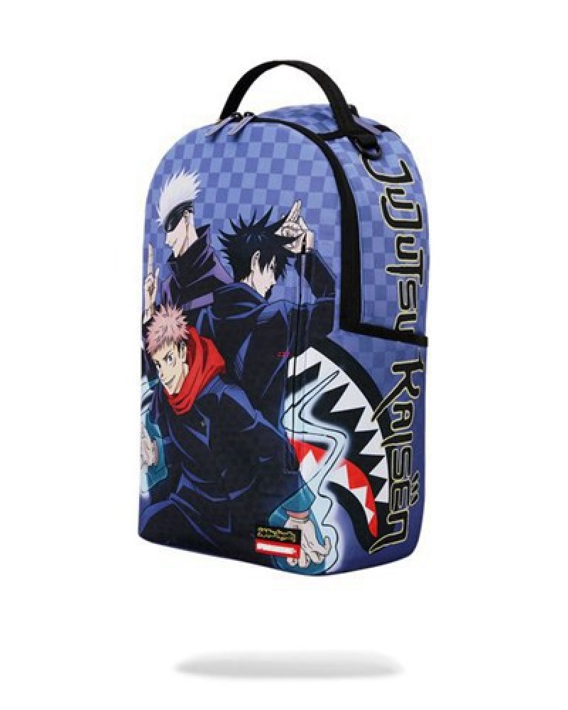 Purple Sprayground Jujutsu Kaisen Ready Up Backpacks | 42517-PFYL