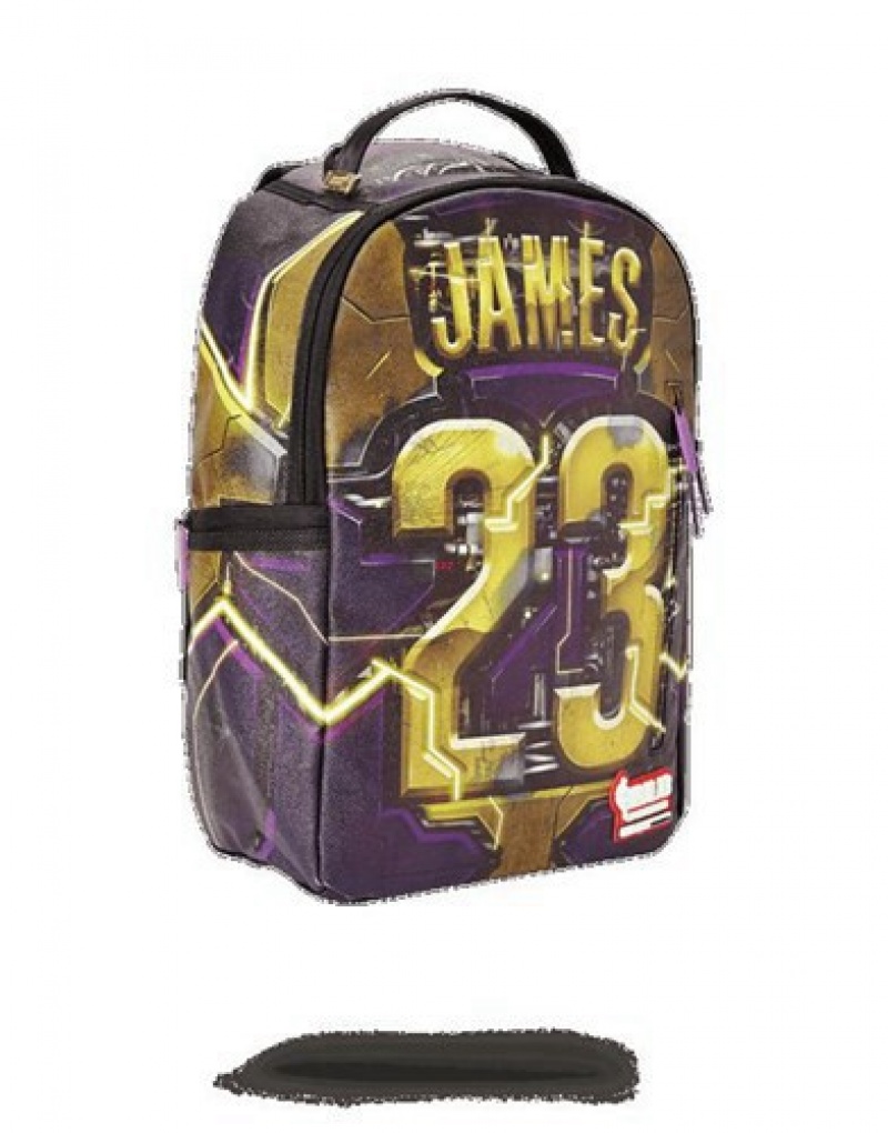 Purple Sprayground Lebron James Cyborg - Nba Lab Backpacks | 70436-KXIL