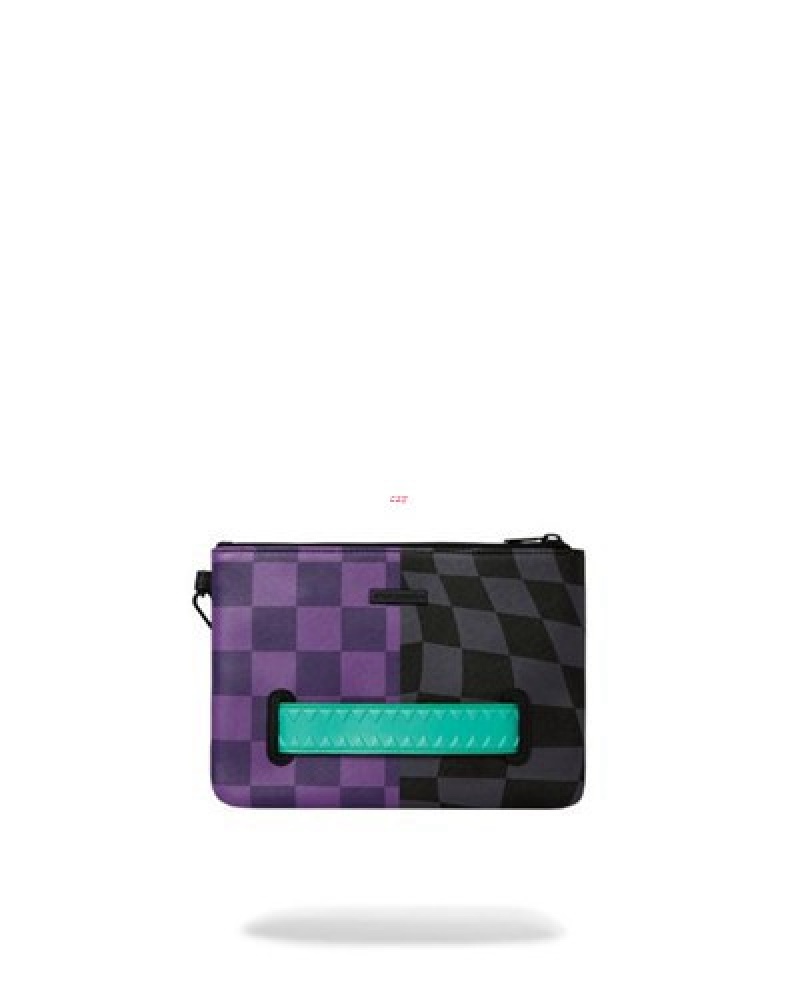 Purple Sprayground Mad Scientist Crossover Clutch Bag | 83129-ZMHU