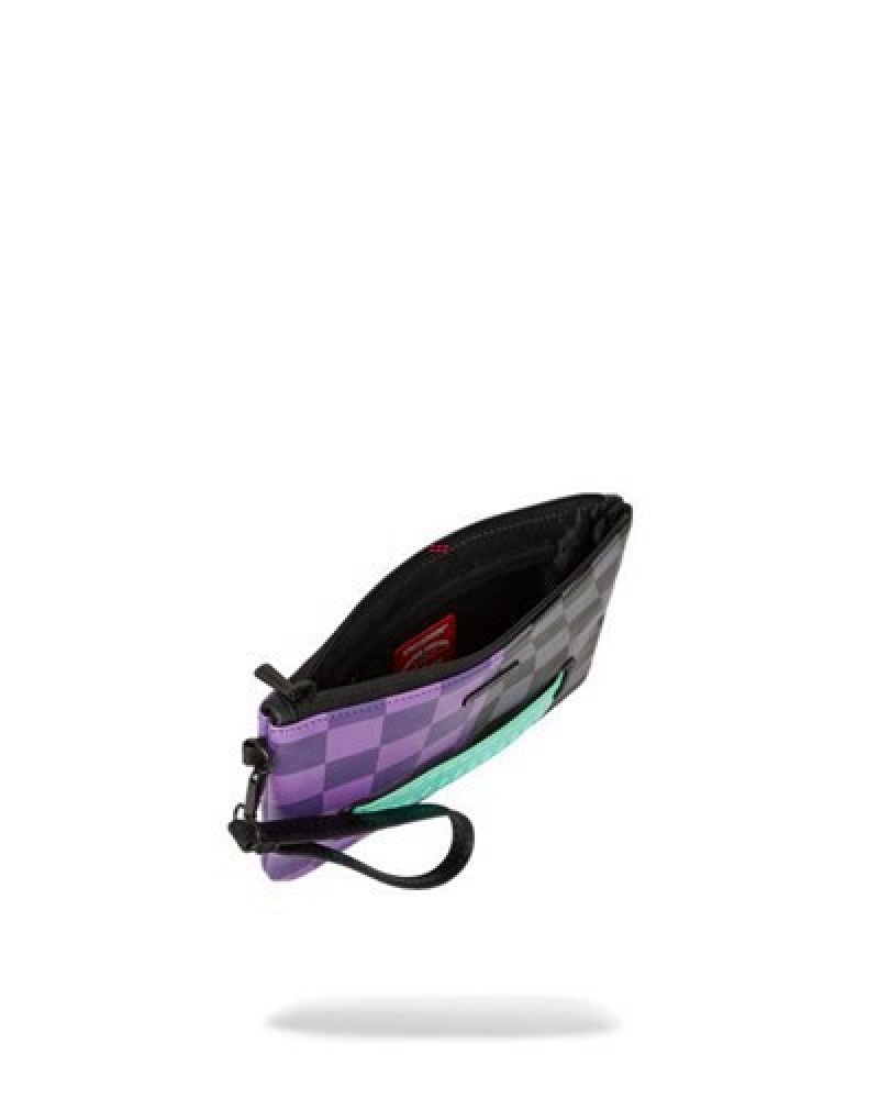 Purple Sprayground Mad Scientist Crossover Clutch Bag | 83129-ZMHU