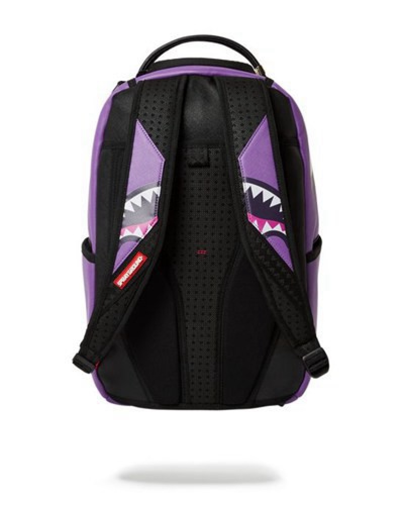 Purple Sprayground Miami Beach Polo Collab (Dlxv) Backpacks | 97841-JETK