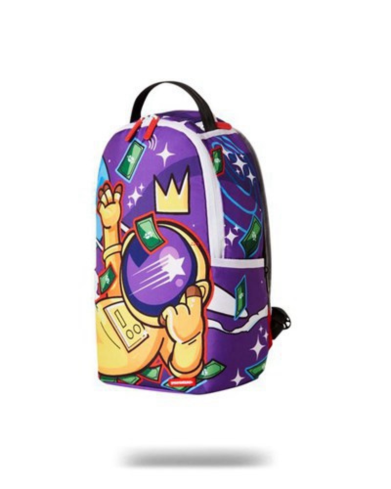 Purple Sprayground Mini Astromane Relax Backpacks | 07425-HQLT