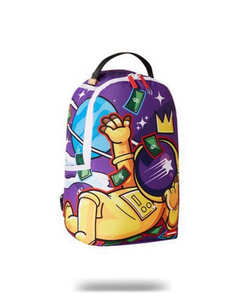 Purple Sprayground Mini Astromane Relax Backpacks | 07425-HQLT