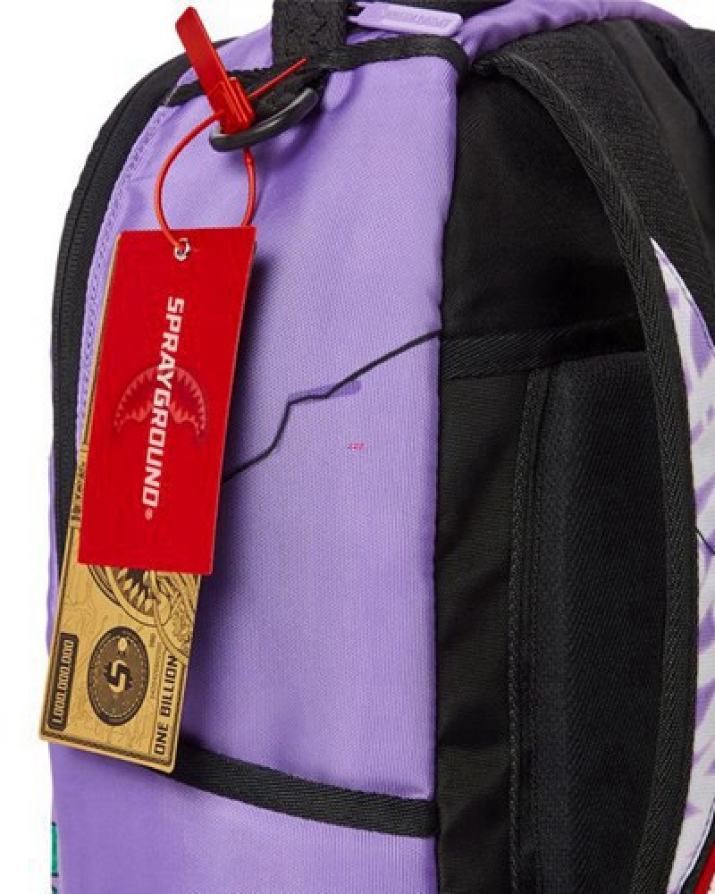 Purple Sprayground Money Bear Breakout (Dlxr) Backpacks | 57218-UBFP