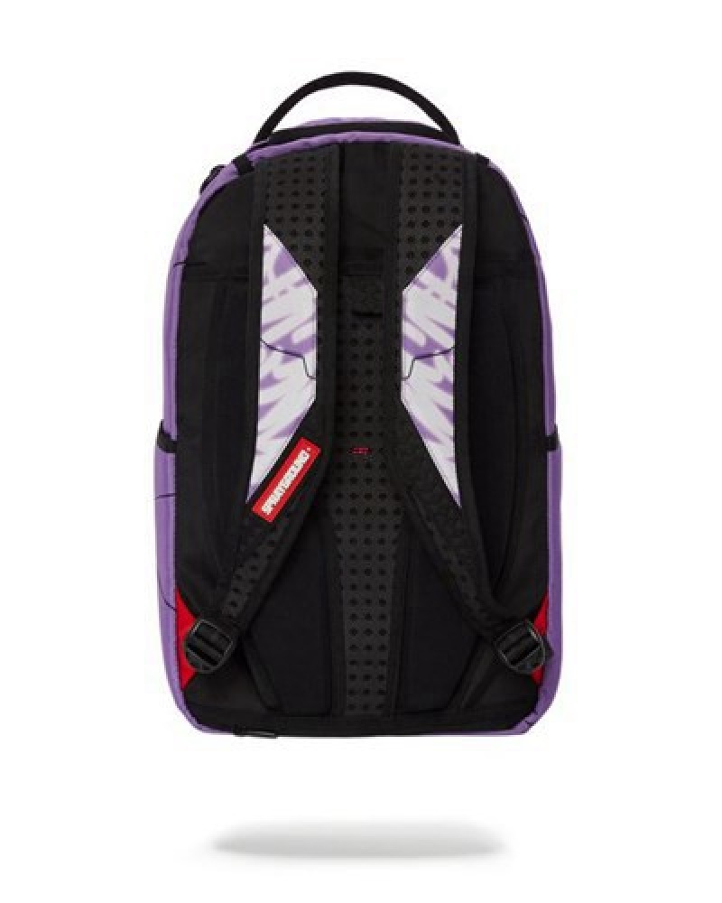 Purple Sprayground Money Bear Breakout (Dlxr) Backpacks | 57218-UBFP