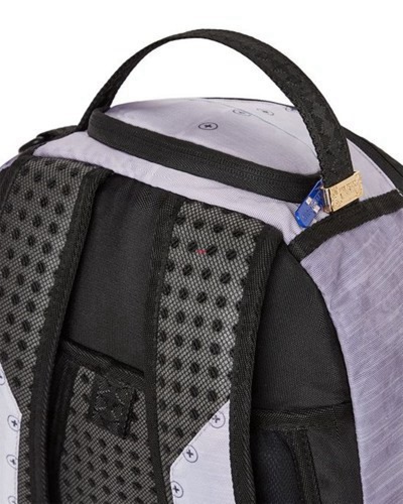 Purple Sprayground Money Boys I Make Money While I Sleep Knapsack (Dlxr) Backpacks | 97031-AQEB