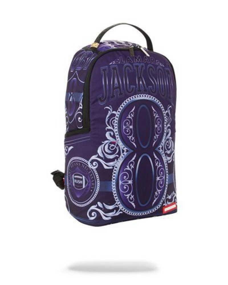 Purple Sprayground Nfl Lamar Jackson Backpacks | 28935-ITML