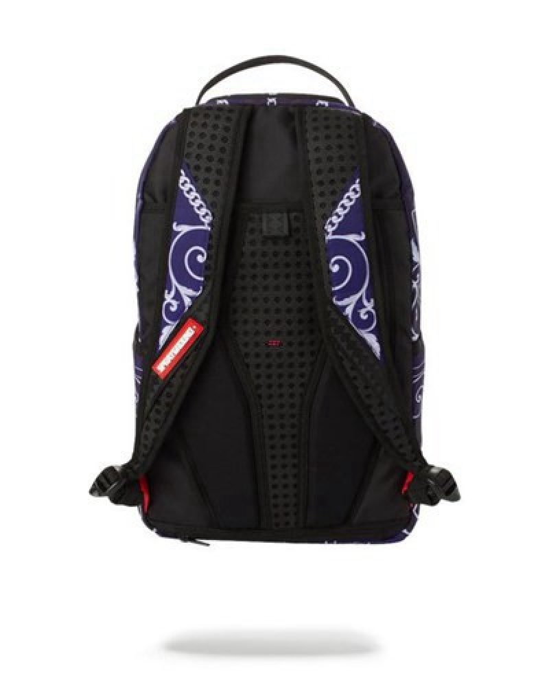 Purple Sprayground Nfl Lamar Jackson Backpacks | 28935-ITML