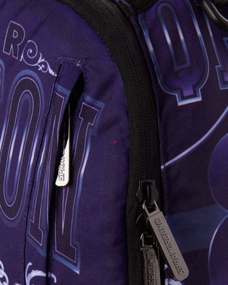 Purple Sprayground Nfl Lamar Jackson Backpacks | 28935-ITML