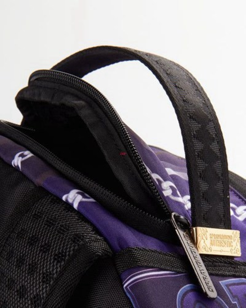 Purple Sprayground Nfl Lamar Jackson Backpacks | 28935-ITML