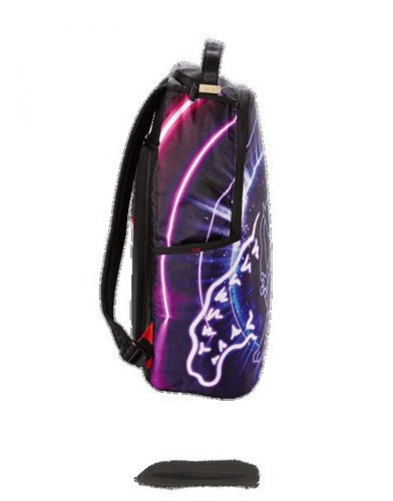 Purple Sprayground Pokemon Mewto Shark Backpacks | 17096-MVUT