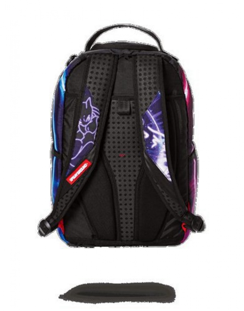 Purple Sprayground Pokemon Mewto Shark Backpacks | 17096-MVUT