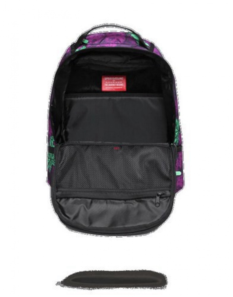 Purple Sprayground Queen Indica Backpacks | 32091-YGHN