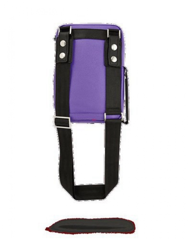 Purple Sprayground Queen Slime Crossbody Bags | 13096-ZMAU