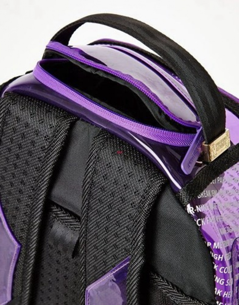 Purple Sprayground Raekwon Purple Tape Shark Backpacks | 45968-RNGF