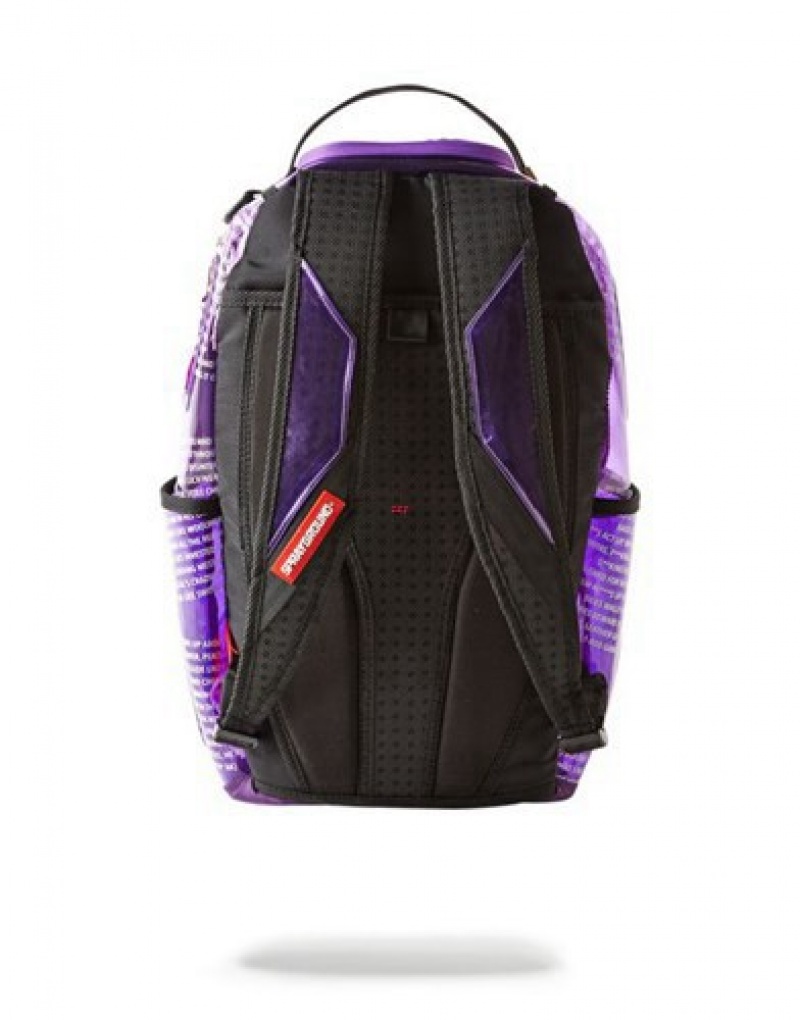 Purple Sprayground Raekwon Purple Tape Shark Backpacks | 45968-RNGF