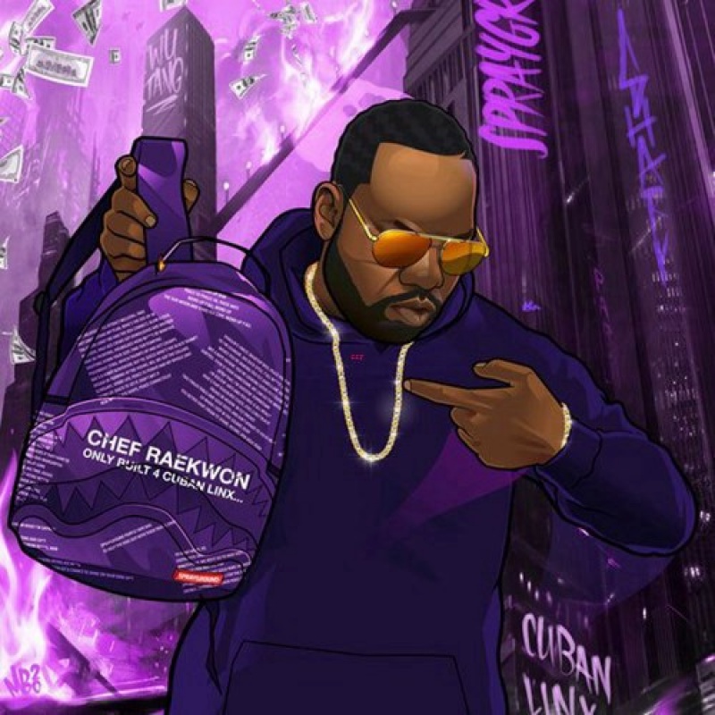 Purple Sprayground Raekwon Purple Tape Shark Backpacks | 45968-RNGF