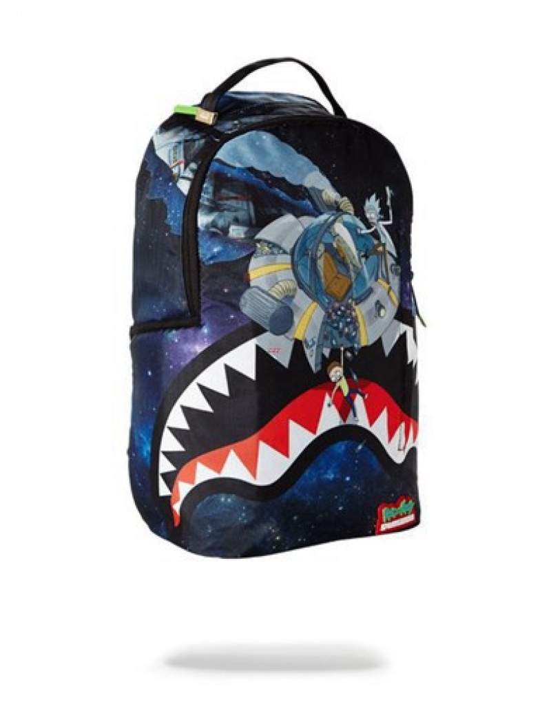 Purple Sprayground Rick & Morty Crash Backpacks | 76081-INUA