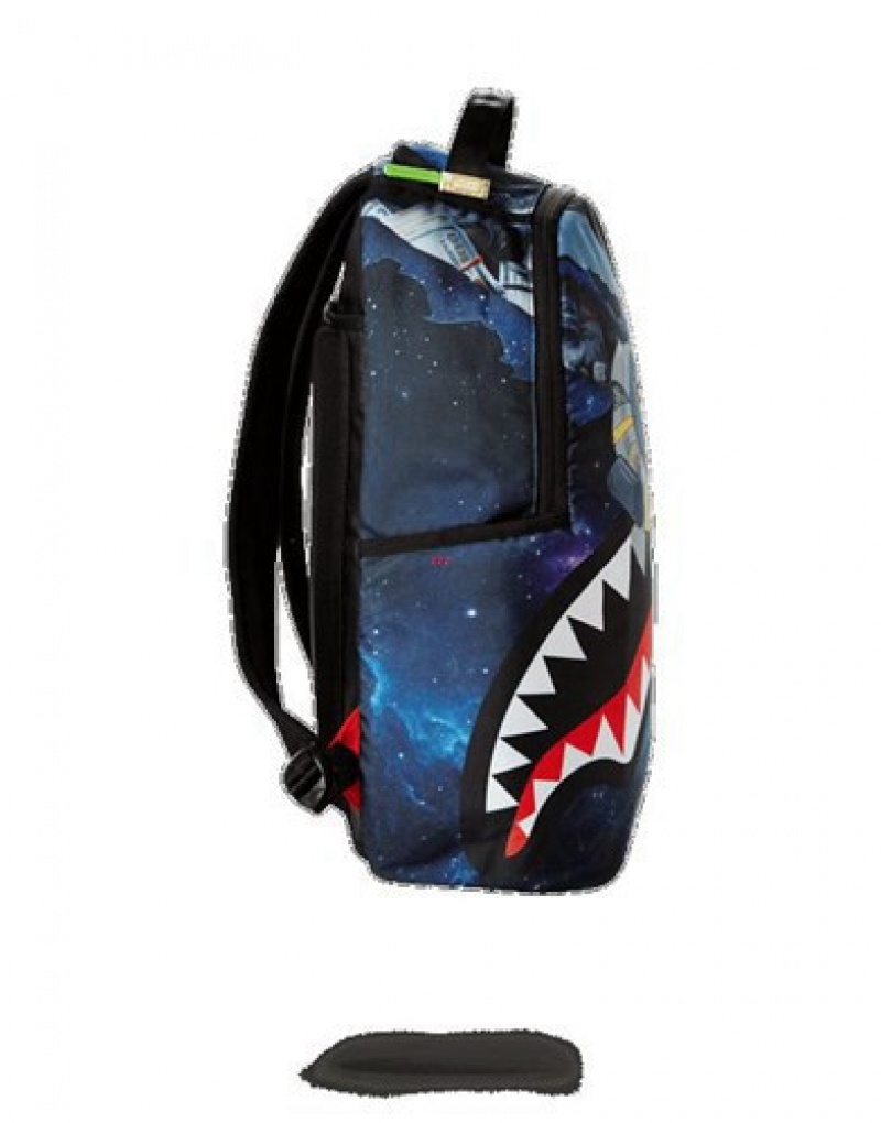 Purple Sprayground Rick & Morty Crash Backpacks | 76081-INUA