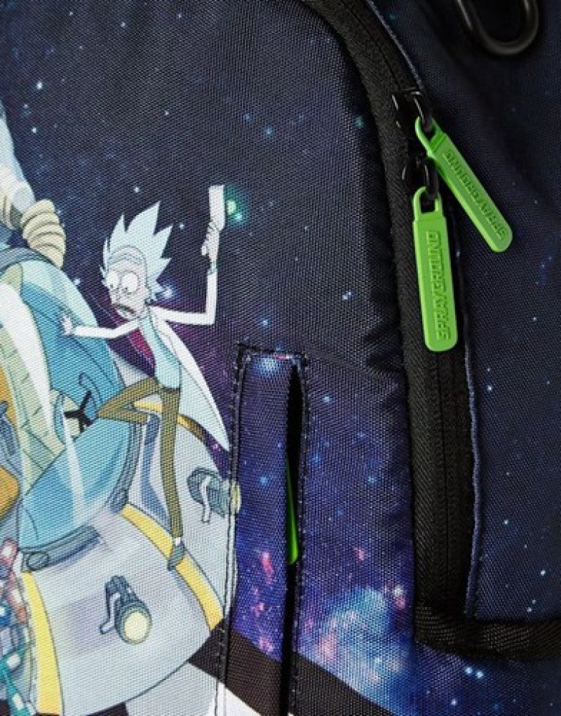 Purple Sprayground Rick & Morty Crash Backpacks | 76081-INUA