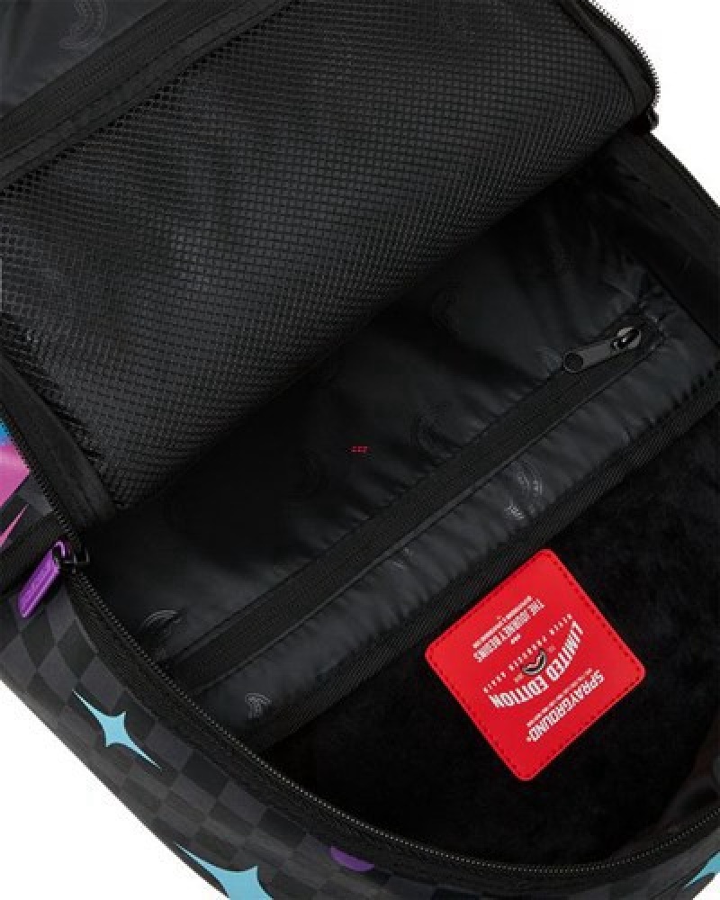 Purple Sprayground Sasuke Splash (Dlxv) Backpacks | 46083-CMOH