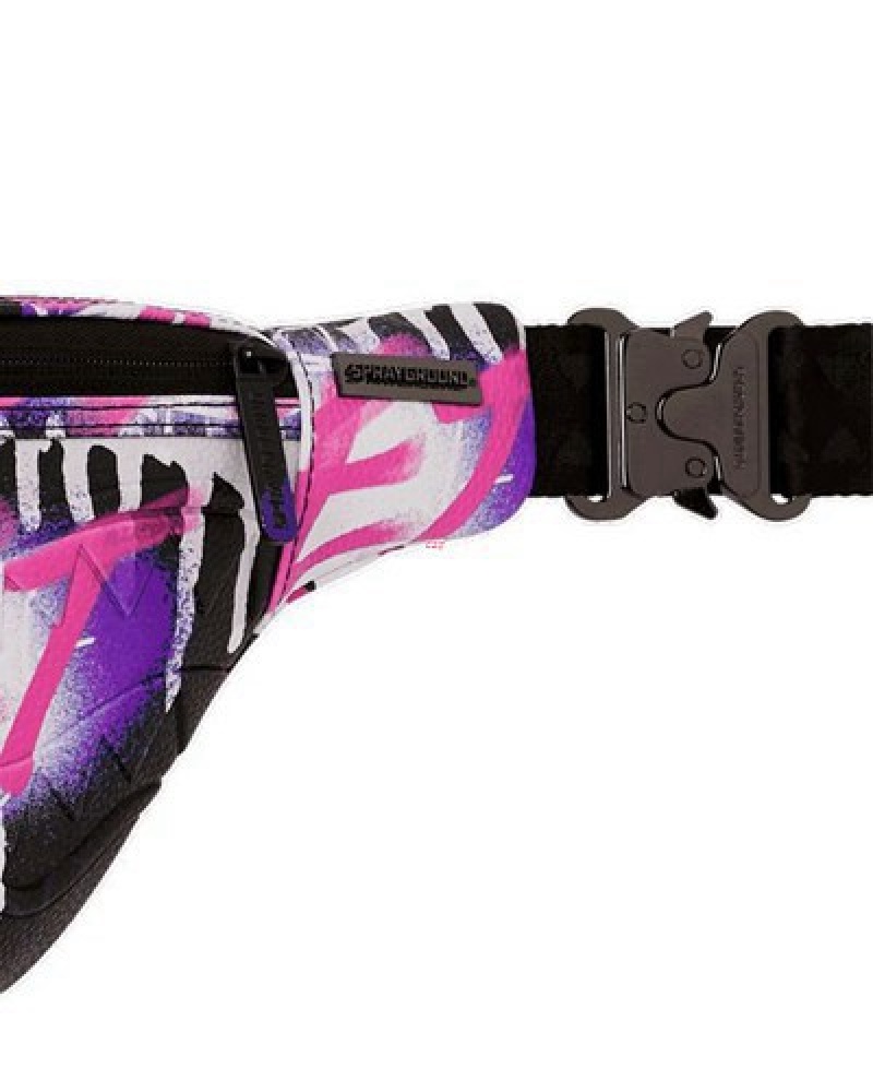 Purple Sprayground Shark Atelier Savvy Crossbody Bags | 14635-EWIN